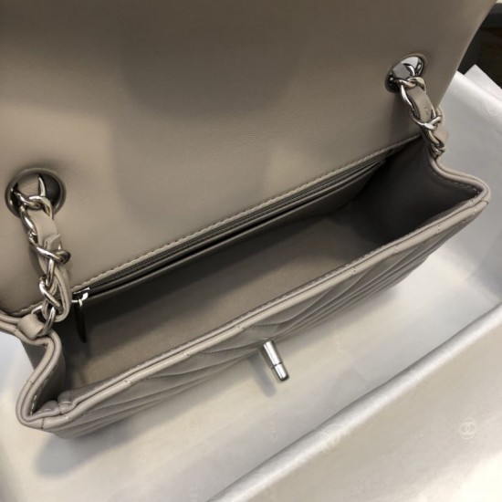 Replica Classic Flap Bag A1116 Gray Silver Hardware
