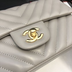 Replica Classic Flap Bag A1117 Gray Gold Hardware