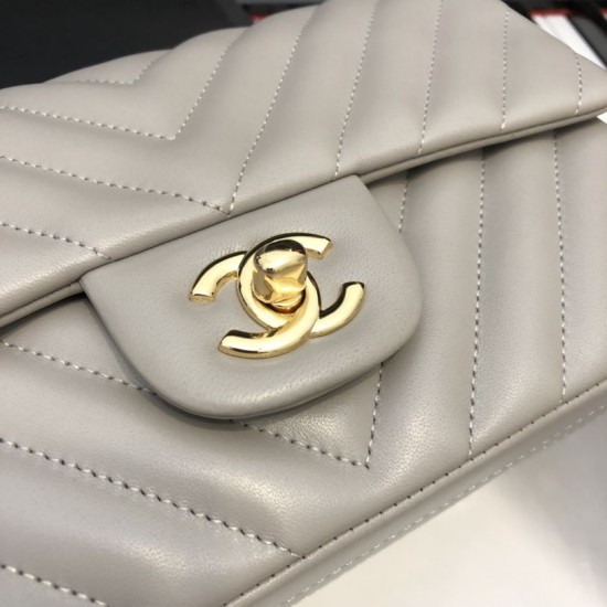 Replica Classic Flap Bag A1117 Gray Gold Hardware