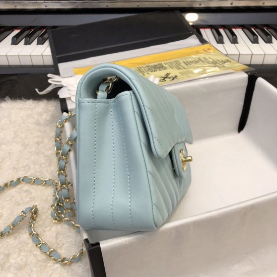 Replica Classic Flap Bag A1116 Light Blue