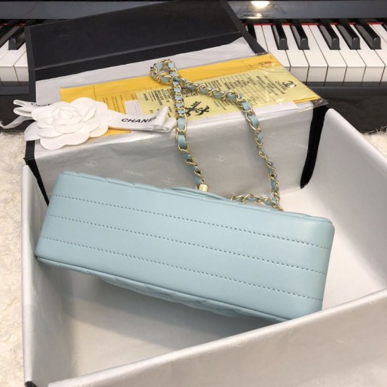 Replica Classic Flap Bag A1116 Light Blue
