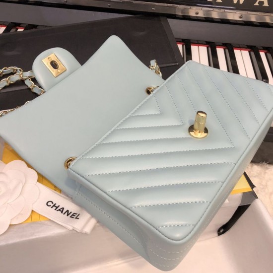 Replica Classic Flap Bag A1116 Light Blue