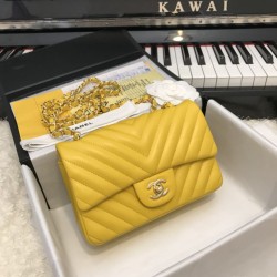 Replica Classic Flap Bag A1116 Yellow