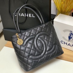 Replica Medallion Tote Bag A25188 Black