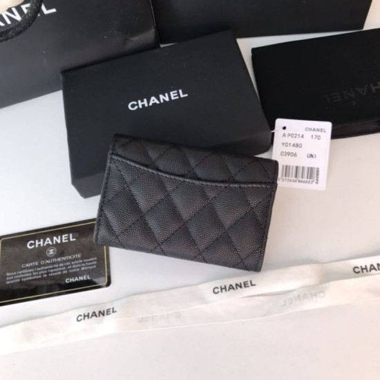 Fake Classic Flap Coin Purse A31504 Black Replica
