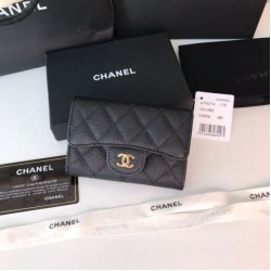 Fake Classic Flap Coin Purse A31504 Black Replica