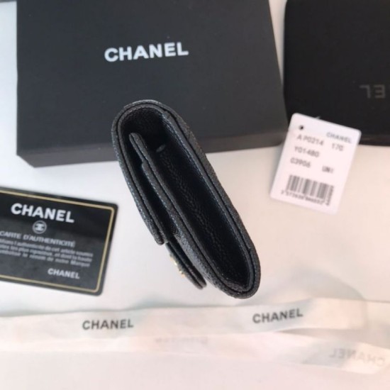 Fake Classic Flap Coin Purse A31504 Black Replica