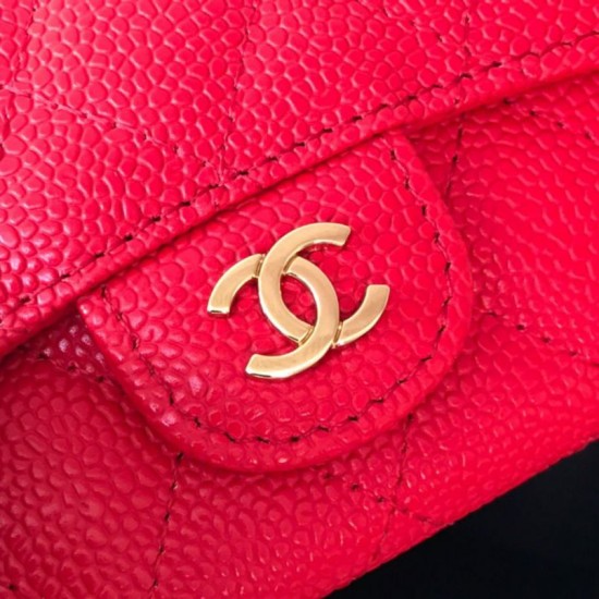 Fake Classic Flap Coin Purse A31504 Red Replica