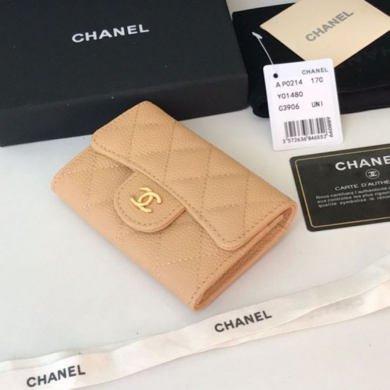 Replica Classic Flap Coin Purse A31504 Apricot