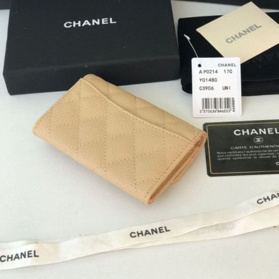 Replica Classic Flap Coin Purse A31504 Apricot