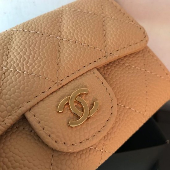 Replica Classic Flap Coin Purse A31504 Apricot