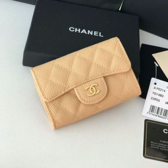 Replica Classic Flap Coin Purse A31504 Apricot