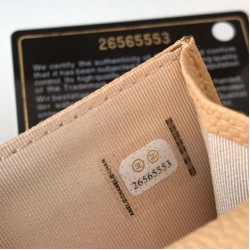 Replica Classic Flap Coin Purse A31504 Apricot