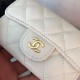 Fake Classic Flap Coin Purse A31504 White Replica