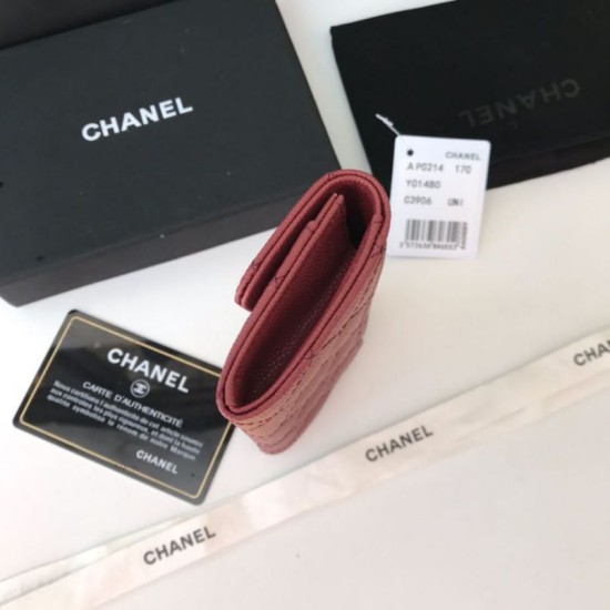 Fake Classic Flap Coin Purse A31504 Claret Replica