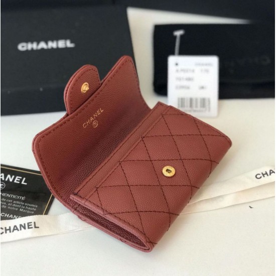Fake Classic Flap Coin Purse A31504 Claret Replica