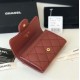 Fake Classic Flap Coin Purse A31504 Claret Replica