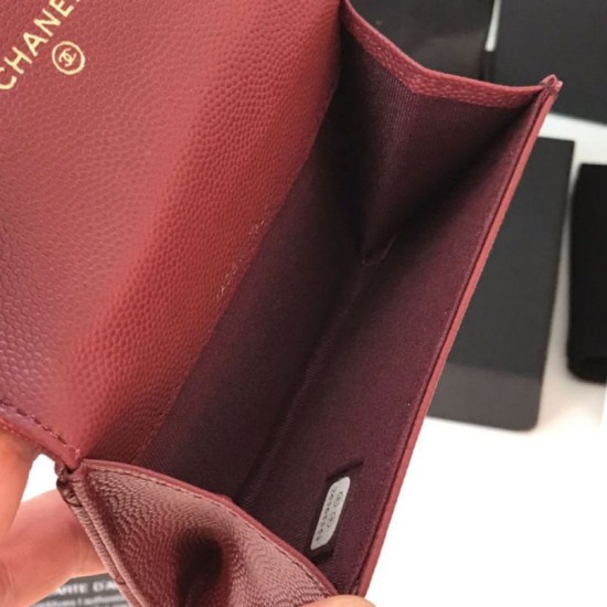 Fake Classic Flap Coin Purse A31504 Claret Replica