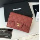 Fake Classic Flap Coin Purse A31504 Claret Replica
