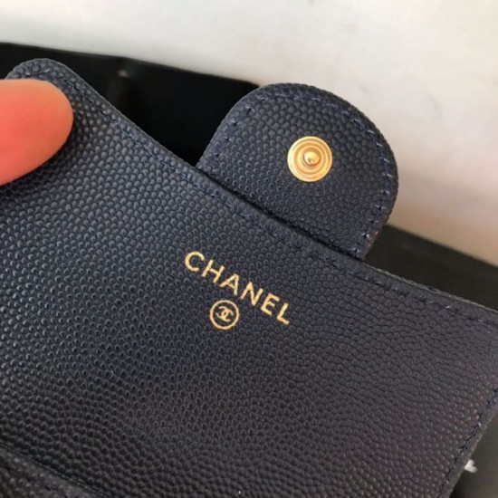 Replica Classic Flap Coin Purse A31504 Dark Blue