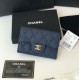 Replica Classic Flap Coin Purse A31504 Dark Blue