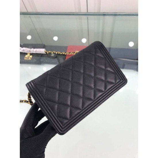 Replica Classic Grained Woc Bag A33814 Black Fake Classic Grained Woc Bag A33814 Black Replica