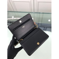 Fake Classic Grained Woc Bag A33814 Black Replica