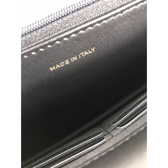 Replica Classic Grained Woc Bag A33814 Black Fake Classic Grained Woc Bag A33814 Black Replica
