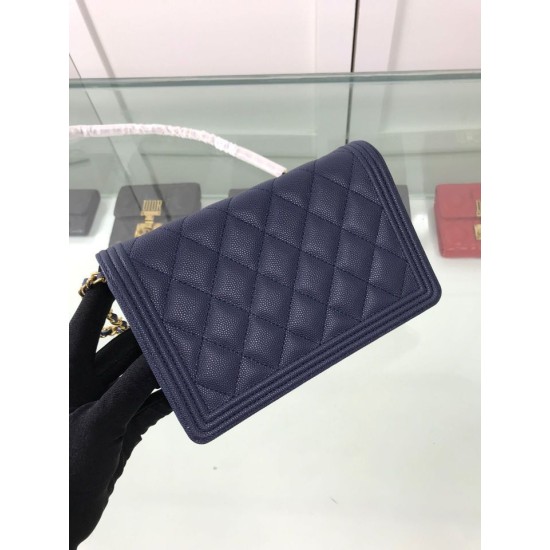 Fake Classic Grained Woc Bag A33814 Dark Blue Replica Fake Classic Grained Woc Bag A33814 Dark Blue Replica