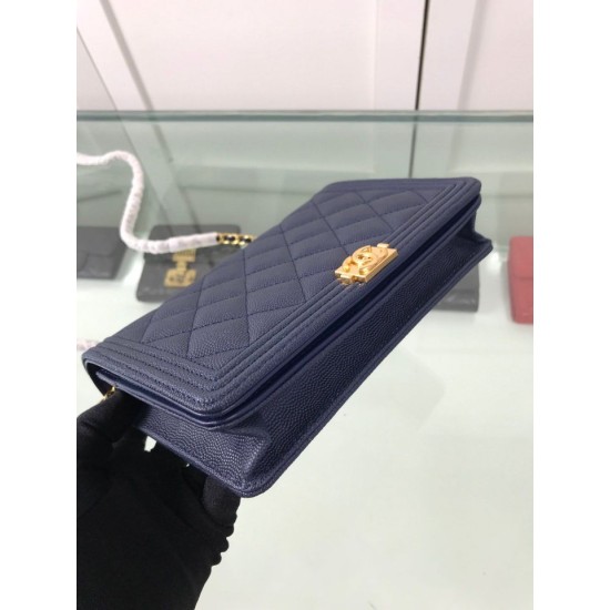 Fake Classic Grained Woc Bag A33814 Dark Blue Replica Fake Classic Grained Woc Bag A33814 Dark Blue Replica