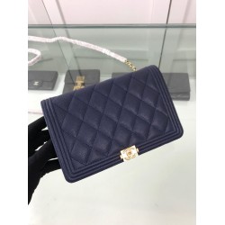 Fake Classic Grained Woc Bag A33814 Dark Blue Replica