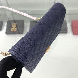 Fake Classic Grained Woc Bag A33814 Dark Blue Replica