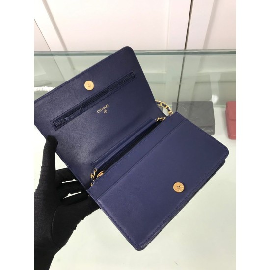 Fake Classic Grained Woc Bag A33814 Dark Blue Replica Fake Classic Grained Woc Bag A33814 Dark Blue Replica