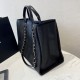 Fake Deauville Mixed Fibers With Pearl Shopping Bag A66941 Black Replica Fake Deauville Mixed Fibers With Pearl Shopping Bag A66941 Black Replica