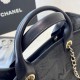 Fake Deauville Mixed Fibers With Pearl Shopping Bag A66941 Black Replica Fake Deauville Mixed Fibers With Pearl Shopping Bag A66941 Black Replica
