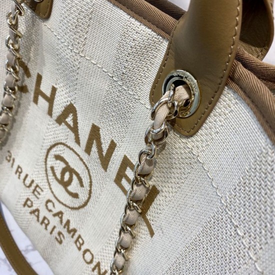 Replica Deauville Mixed Fibers With Pearl Shopping Bag A66941 Brown Replica Deauville Mixed Fibers With Pearl Shopping Bag A66941 Brown