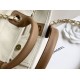 Fake Pearl Logo Deauville Shopping Tote Bag A66941 Beige Replica Fake Pearl Logo Deauville Shopping Tote Bag A66941 Beige Replica