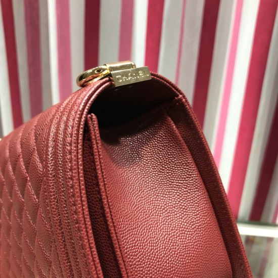 Replica Boy Classic Chevron Flap Grained Bag A67086 Claret