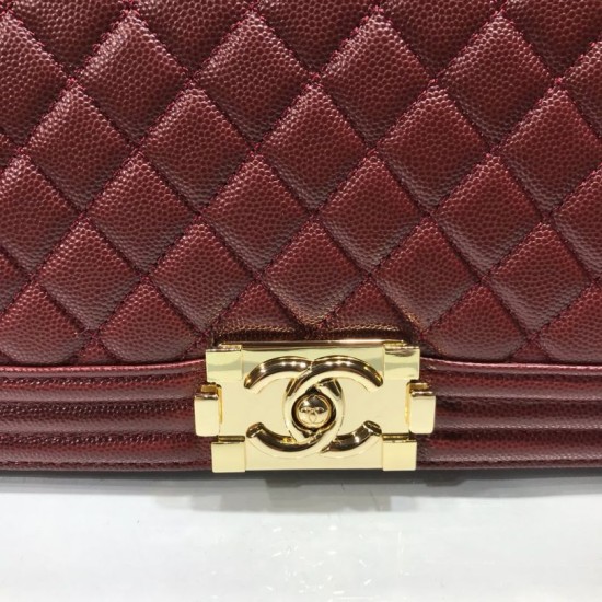 Replica Boy Classic Chevron Flap Grained Bag A67086 Claret