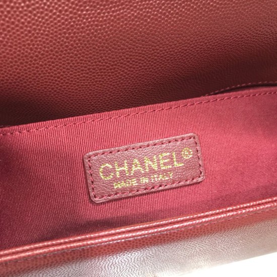 Replica Boy Classic Chevron Flap Grained Bag A67086 Claret