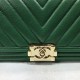 Replica Boy Classic Chevron Flap Grained Bag A67086 Green