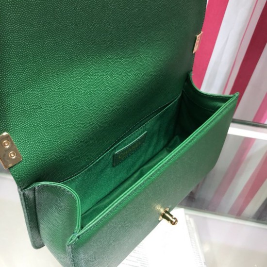 Replica Boy Classic Chevron Flap Grained Bag A67086 Green