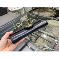 Replica Pearl Short Handle With Chain Clutch AP1001 Black