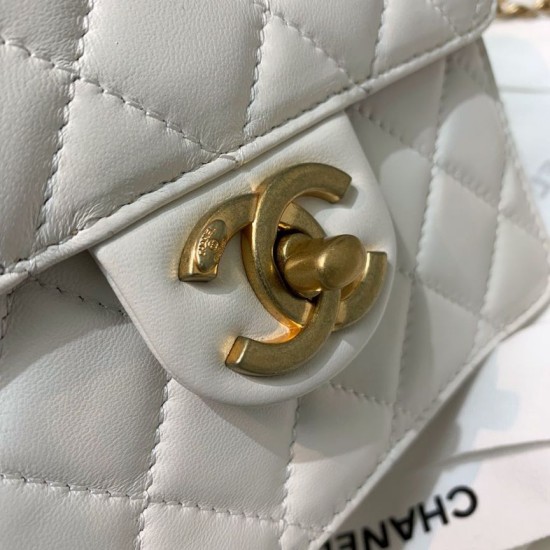 Replica Logo Pearl Handle Bag AS0584 White Replica Logo Pearl Handle Bag AS0584 White