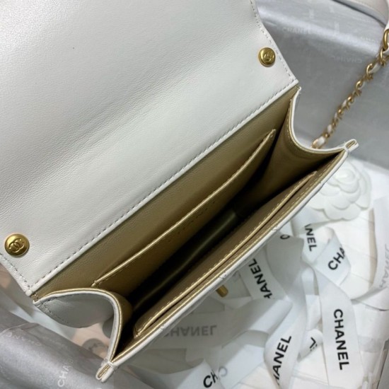 Replica Logo Pearl Handle Bag AS0584 White Replica Logo Pearl Handle Bag AS0584 White