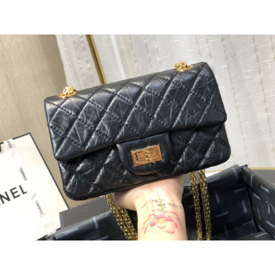 Replica Mini Reissue 2.55 Graffiti Croc Embossed Flap Bag Black