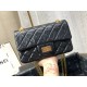 Replica Mini Reissue 2.55 Graffiti Croc Embossed Flap Bag Black