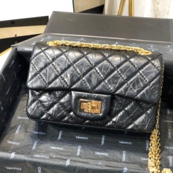 Replica Mini Reissue 2.55 Graffiti Croc Embossed Flap Bag Black