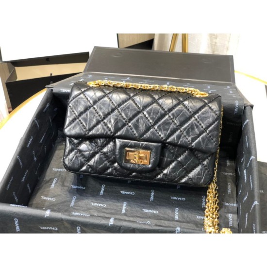 Replica Mini Reissue 2.55 Graffiti Croc Embossed Flap Bag Black
