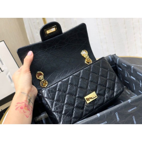 Replica Mini Reissue 2.55 Graffiti Croc Embossed Flap Bag Black